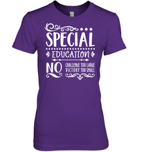 Load image into Gallery viewer, Special Education No Challenge Too Large No Victory Too Small Mens T-Shirt